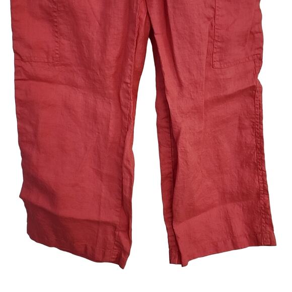 Express Linen Pants, Size 3/4, Salmon Color - Picture 4 of 6